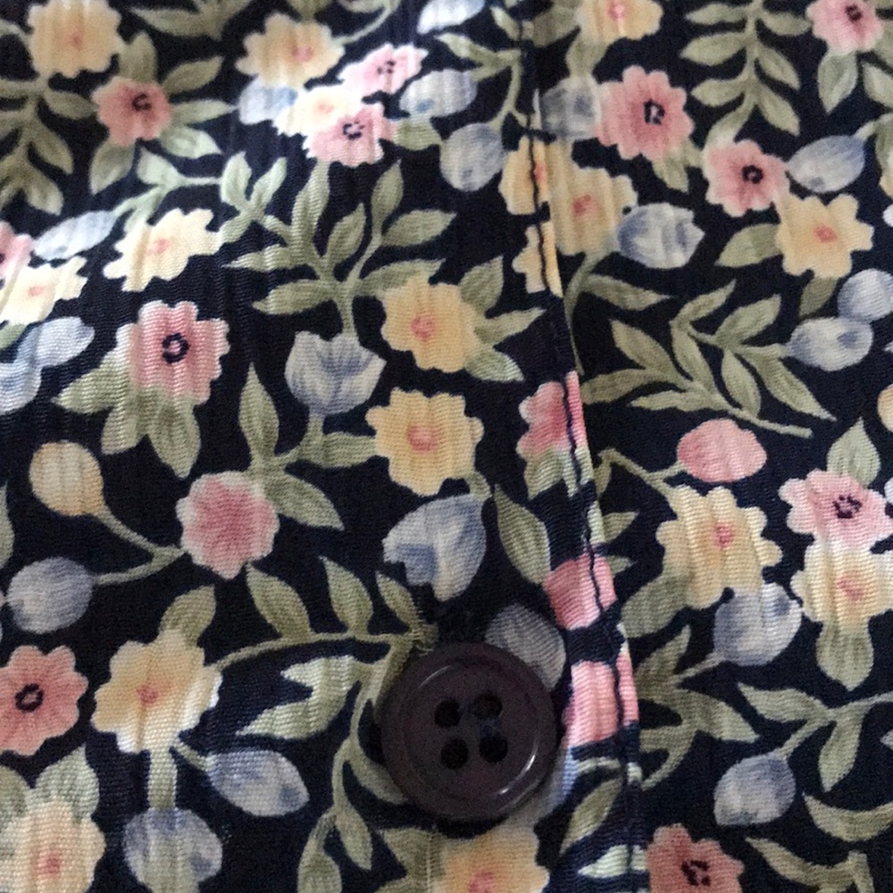 Mom bought me this floral top, not my thing.